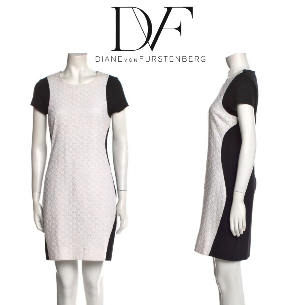 Diane Von Furstenberg Colorblock Pattern Mini Dress M Us 8